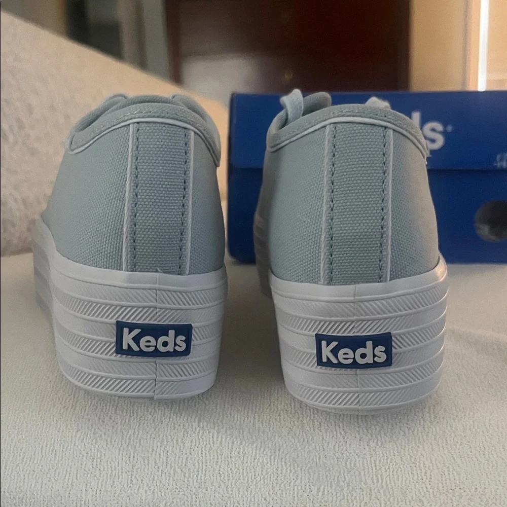 Keds Platform Sneakers in Soft Blue Brand New - Picture 4 of 8